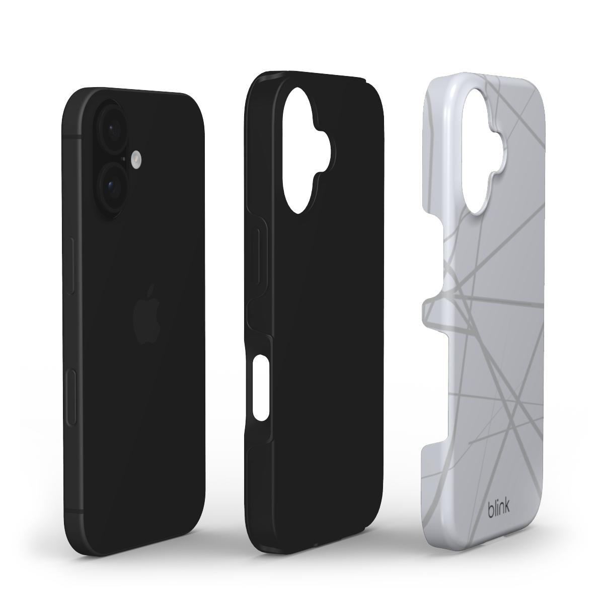 Silver Geo Tough Phone Case for iPhone