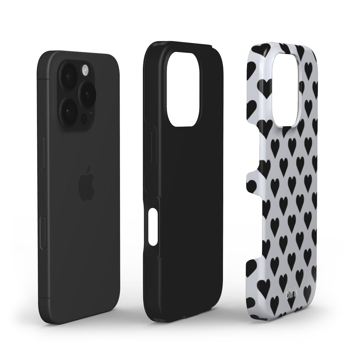 Charcoal Love Tough Phone Case for iPhone