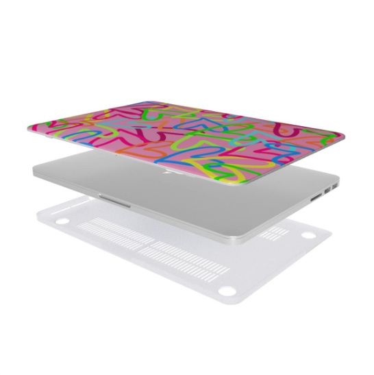 Grafitti Hearts MacBook Case