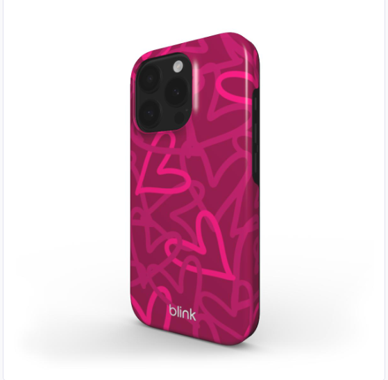 Berry Hearts Tough Phone Case for iPhone