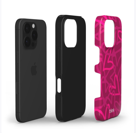 Berry Hearts Tough Phone Case for iPhone