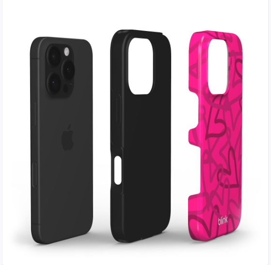 Rose Hearts Tough Phone Case for iPhone
