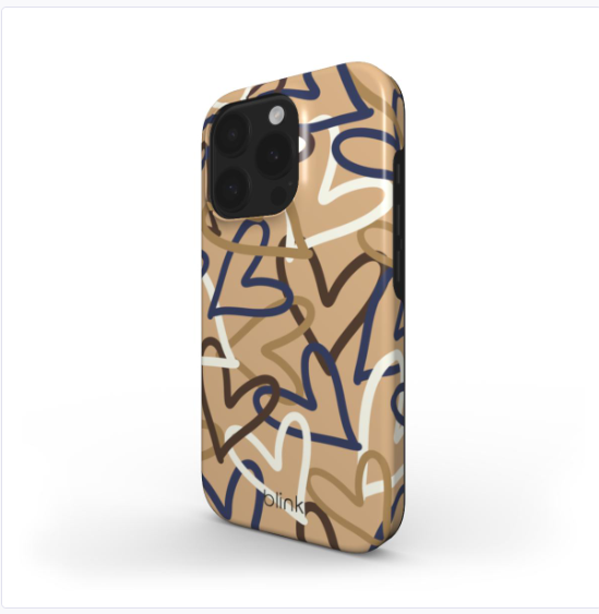 Marine Hearts Tough Phone Case for iPhone