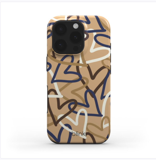 Marine Hearts Tough Phone Case for iPhone