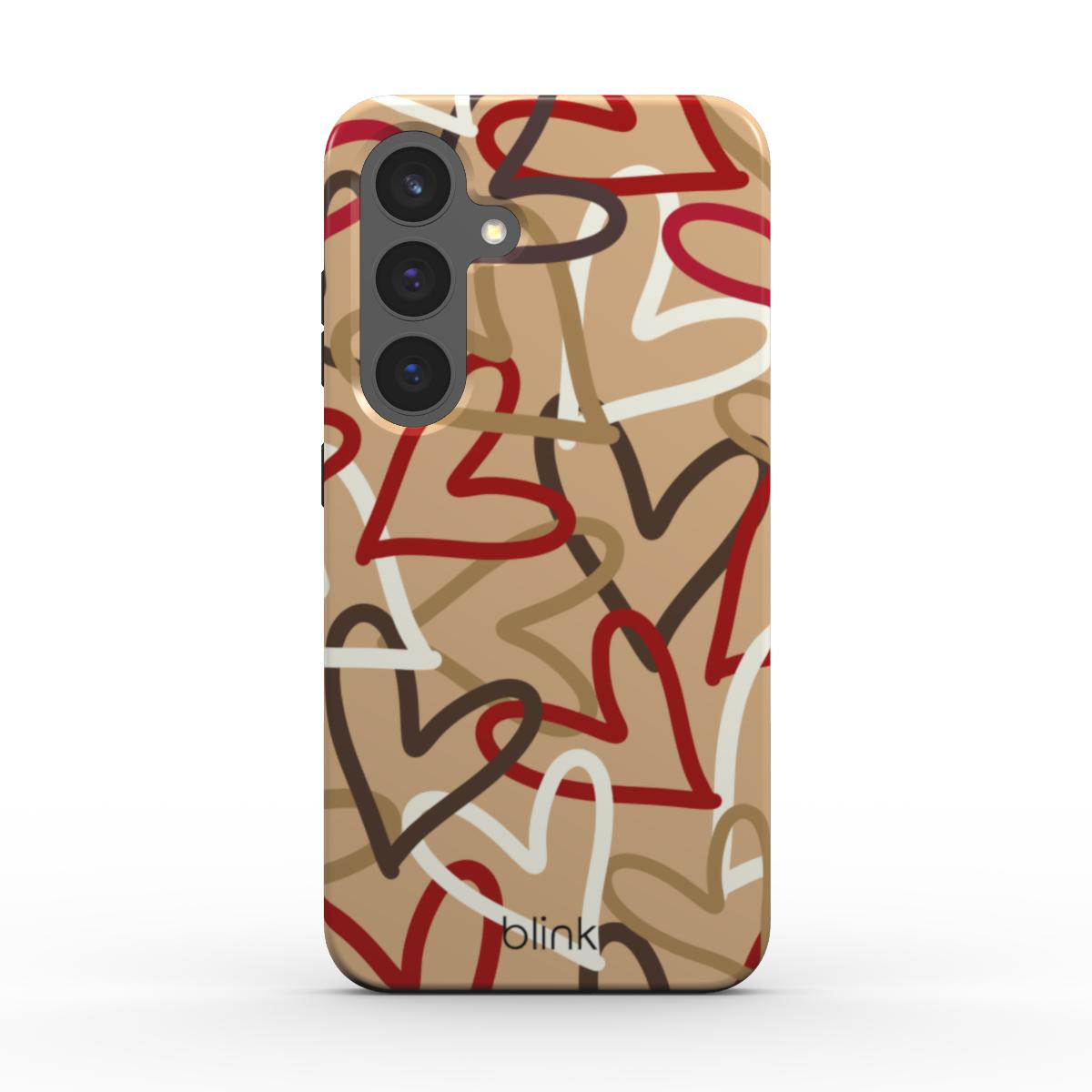 Ruby Hearts Tough Phone Case for Android