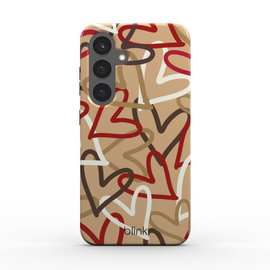 Ruby Hearts Tough Phone Case for Android