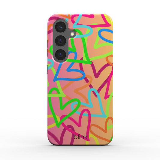 Grafitti Hearts 2 Tough Phone Case for Android
