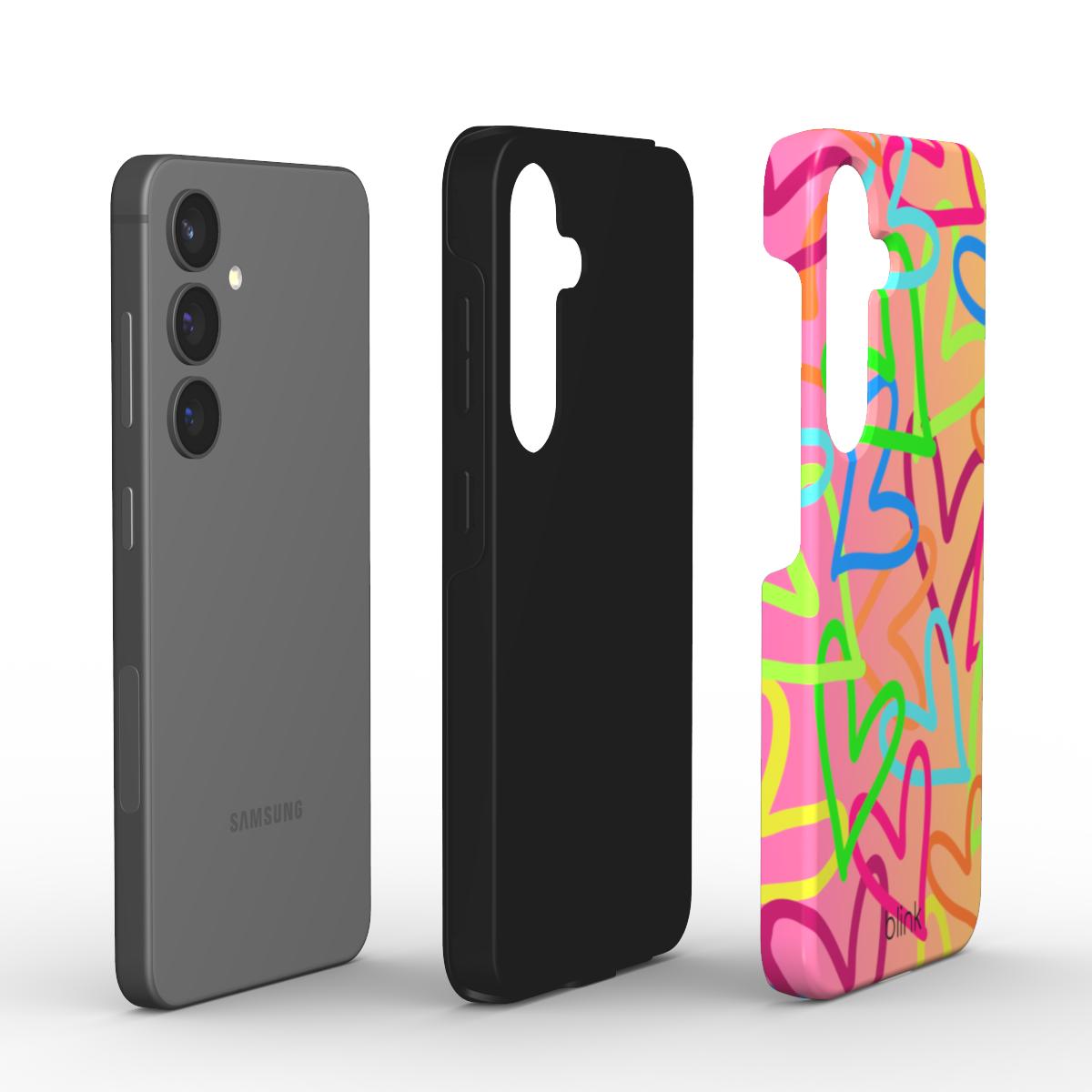 Grafitti Hearts 2 Tough Phone Case for Android