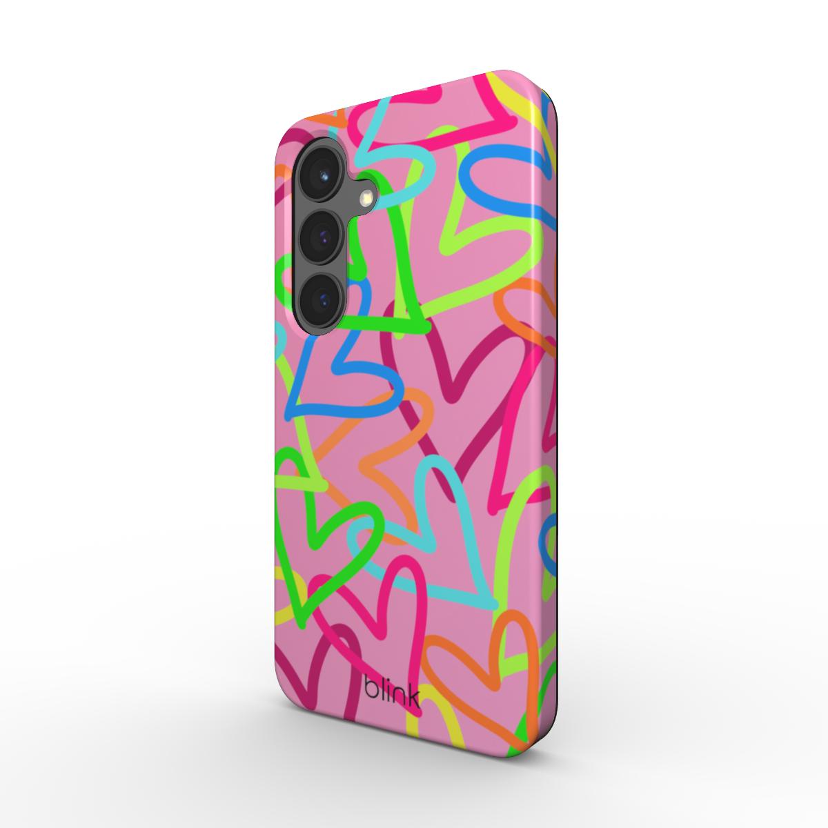 Grafitti Hearts Tough Phone Case for Android