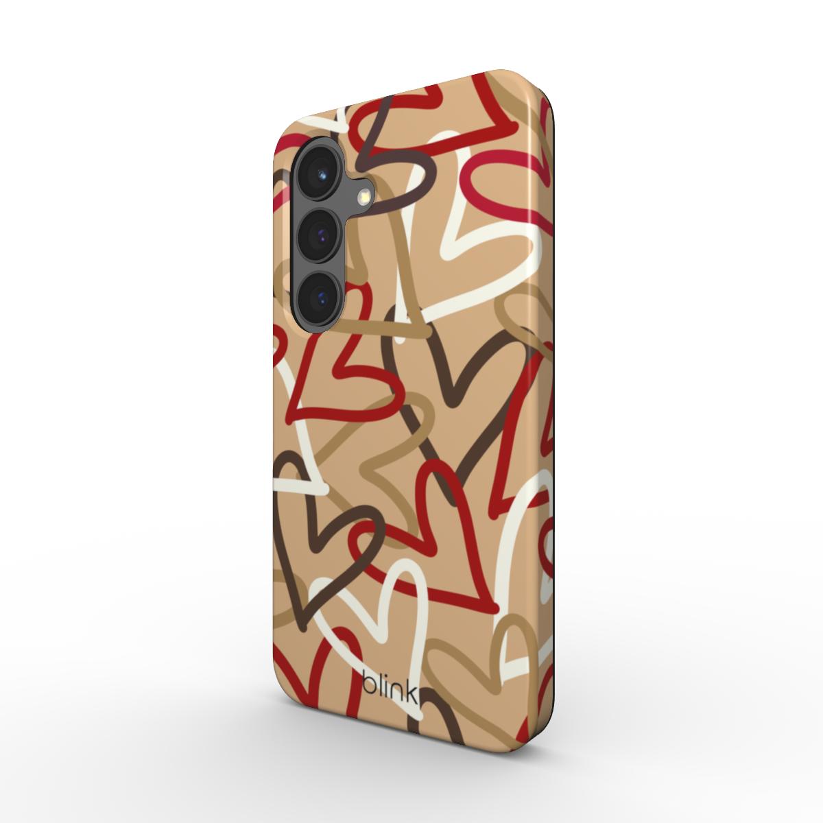 Ruby Hearts Tough Phone Case for Android