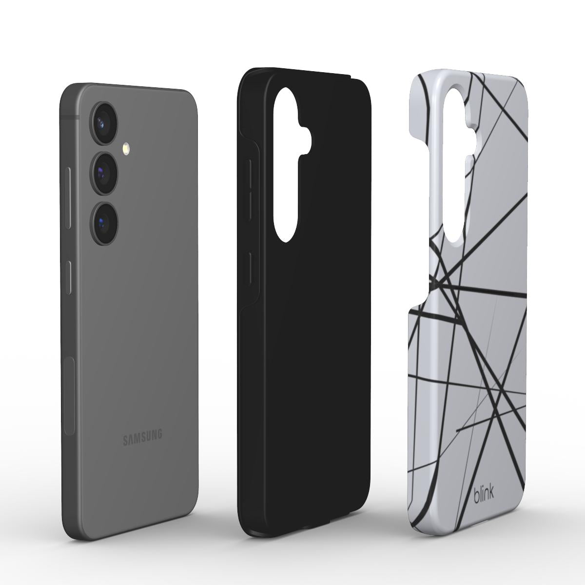 Charcoal Geo Tough Phone Case for Android