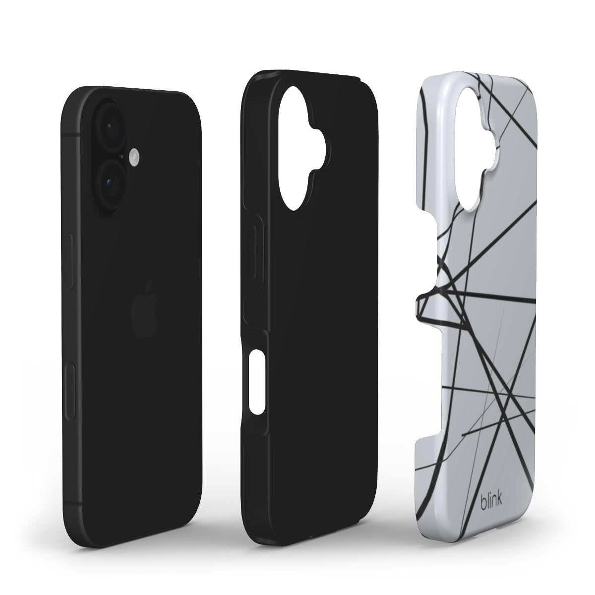 Charcoal Geo Tough Phone Case for iPhone