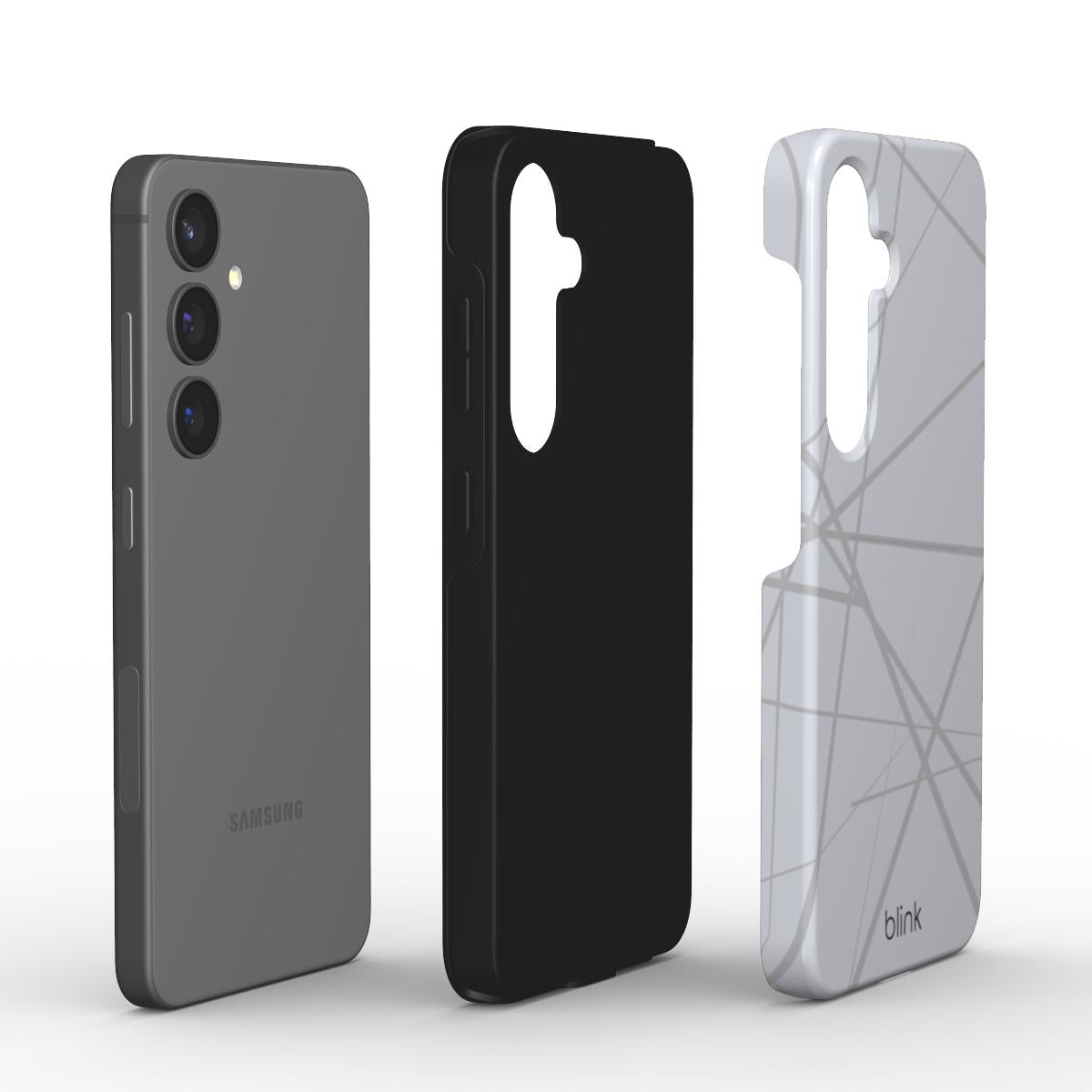 Silver Geo Tough Phone Case for Android
