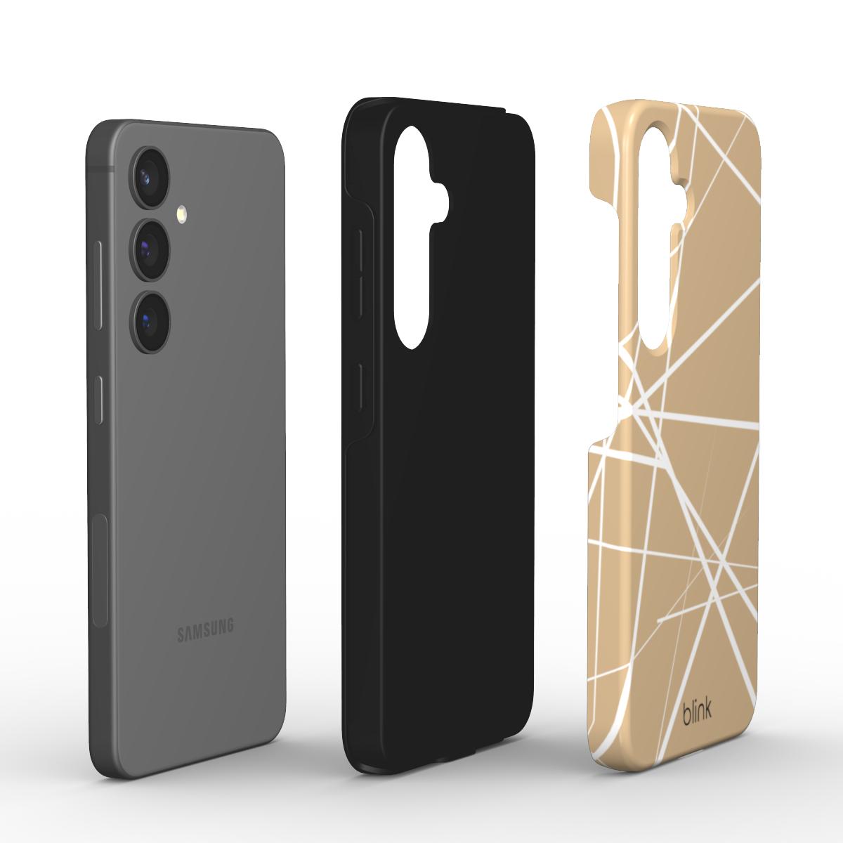 Taupe Geo Tough Phone Case for Android