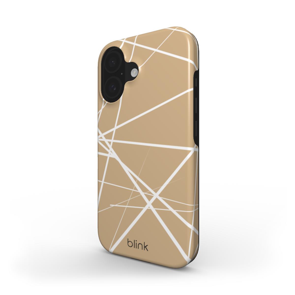 Taupe Geo Tough Phone Case for iPhone
