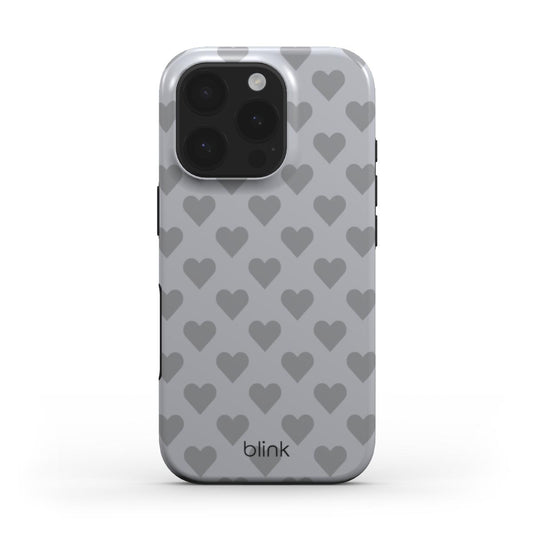 Silver Love Tough Phone Case for iPhone