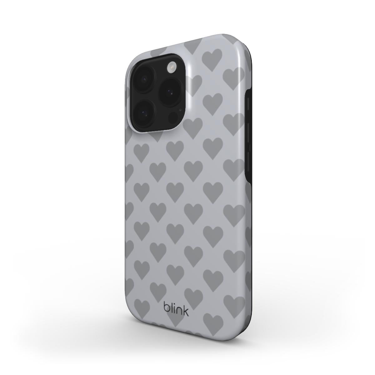 Silver Love Tough Phone Case for iPhone