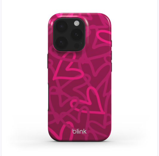 Berry Hearts Tough Phone Case for iPhone