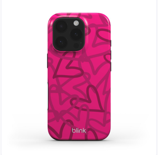 Rose Hearts Tough Phone Case for iPhone