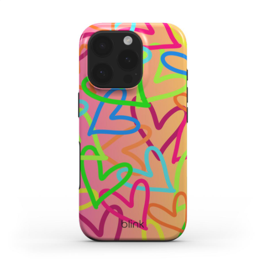 Grafitti Hearts 2 Tough Phone Case for iPhone
